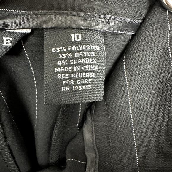 Y2K Larry Levine Black Pinstripe Silver Chain Belted Trousers Deadstock NWT 10 - Picture 3 of 10